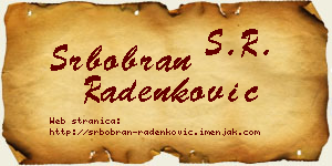 Srbobran Radenković vizit kartica